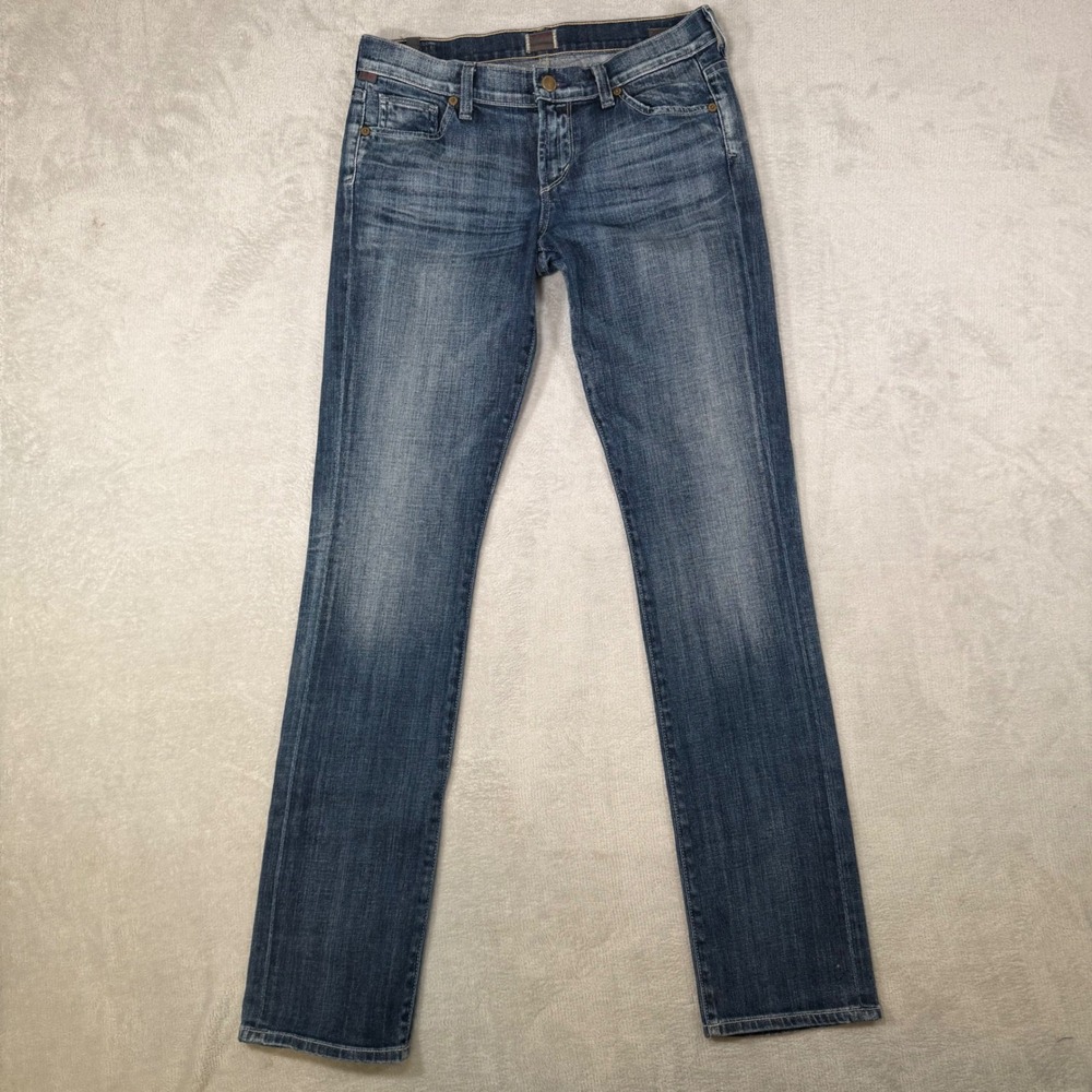 Citizens of Humanity Ava Low Rise Straight Leg Jeans‎ Blue Denim Medium Wash